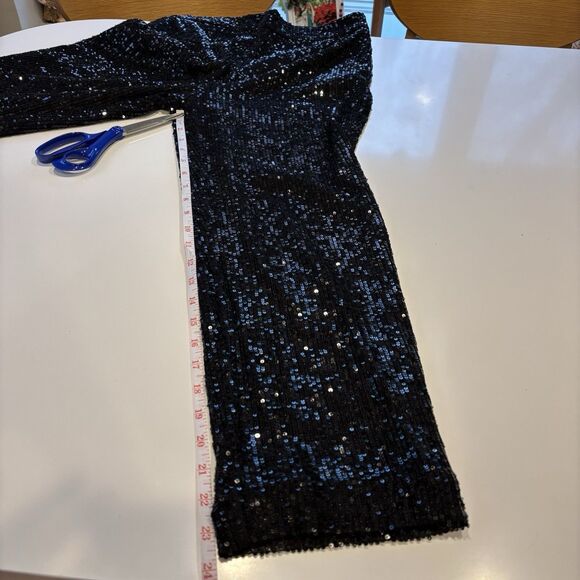 NWT Women's LOFT Black Sequin Trousers Pants Size 4P Holiday Glam Sparkle Party - Picture 5 of 11